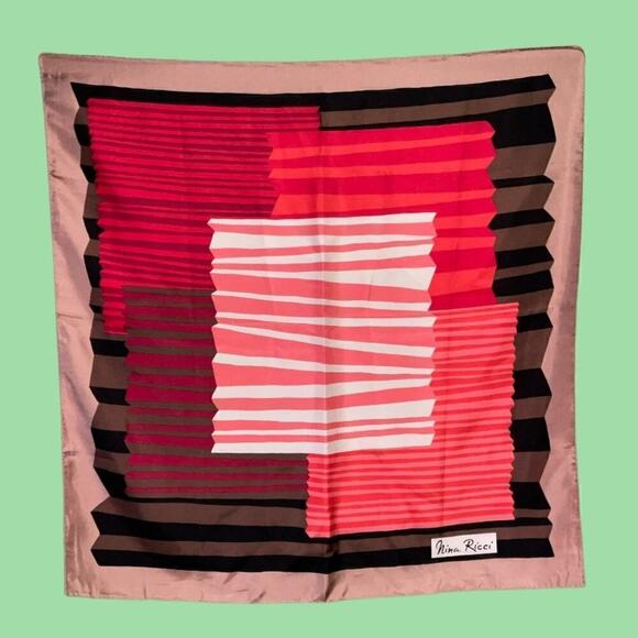Vintage Nina Ricci 100% Silk Square Scarf - Picture 16 of 16